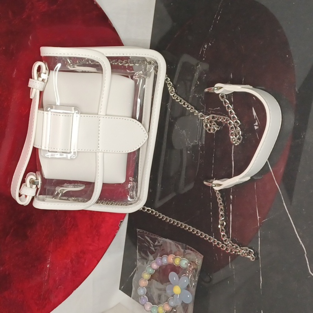 P9- Transparent White Crossbody Bag. NWOT - Picture 2 of 6